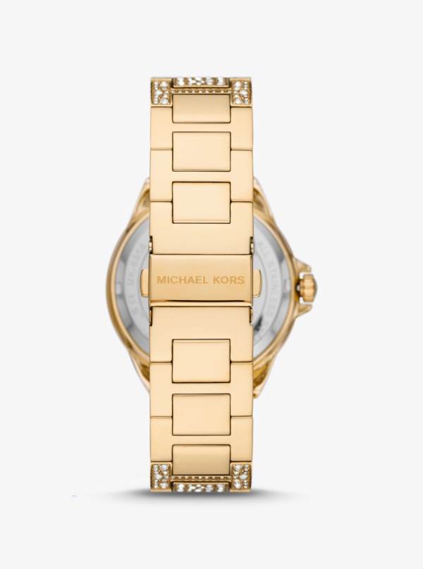 Panske Oversized Hodinky Michael Kors Oversized Camille Pavé Gold-Tone Zlate - Hodinky Michael Kors Sleva | ZPCSU-6512
